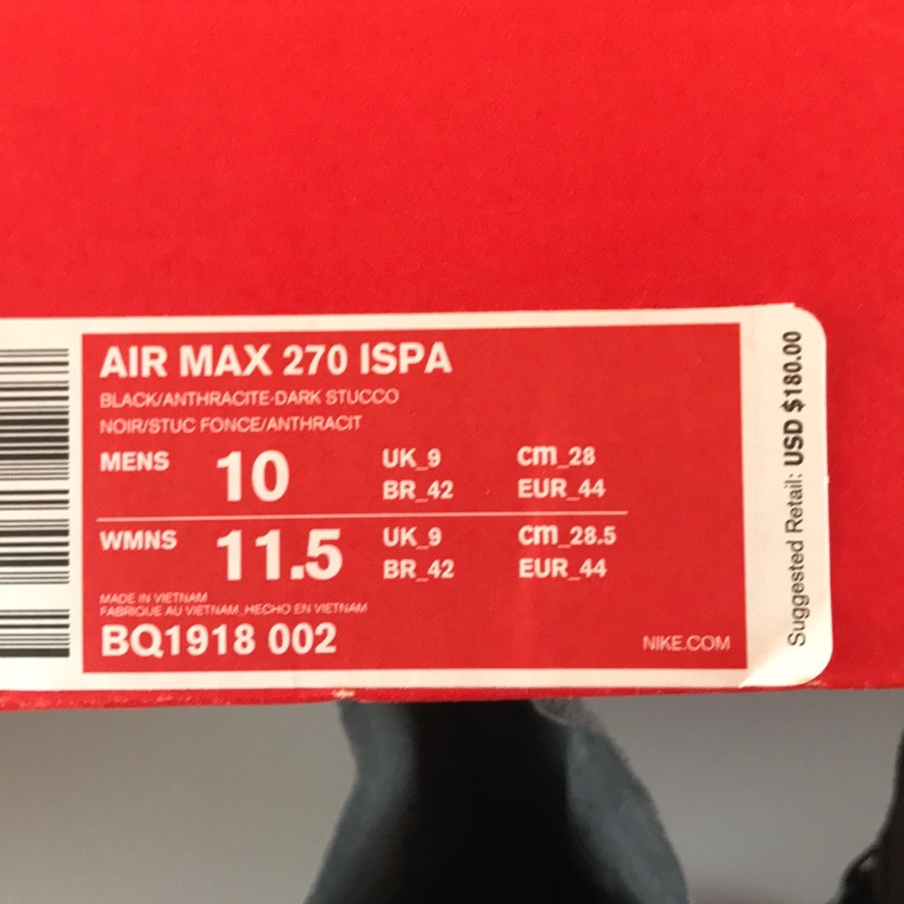 Nike Air Max 270 ISPA ‘Anthracite’ - Picture 7 of 9